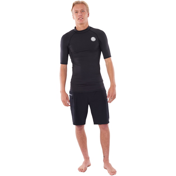 2026 Rip Curl Mens Thermopro 1mm Kurzarm Thermoweste WLYYBM - Schwarz